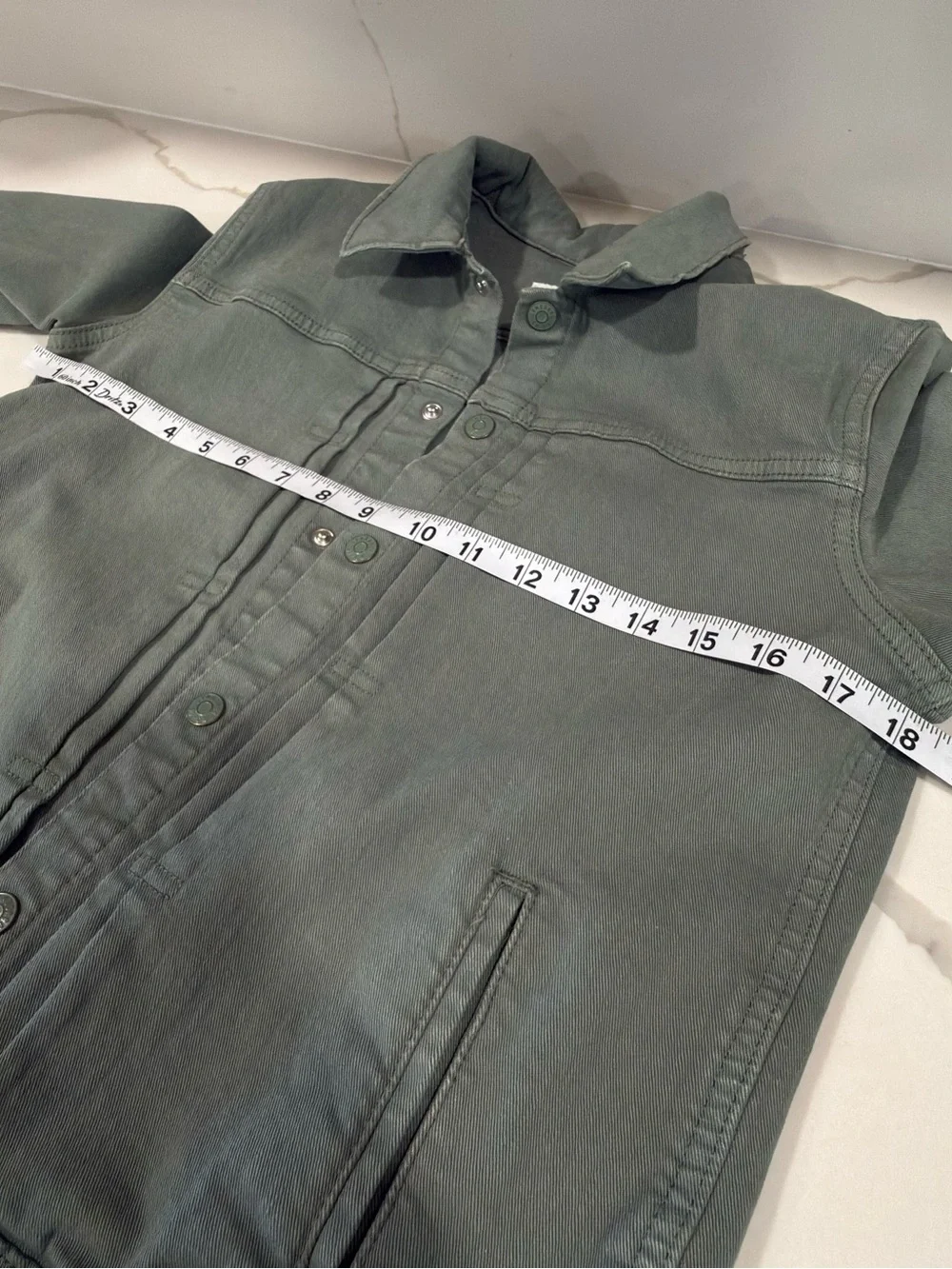 Gymboree Boys Olive Green Denim Jacket Size X-Large (14) back to school